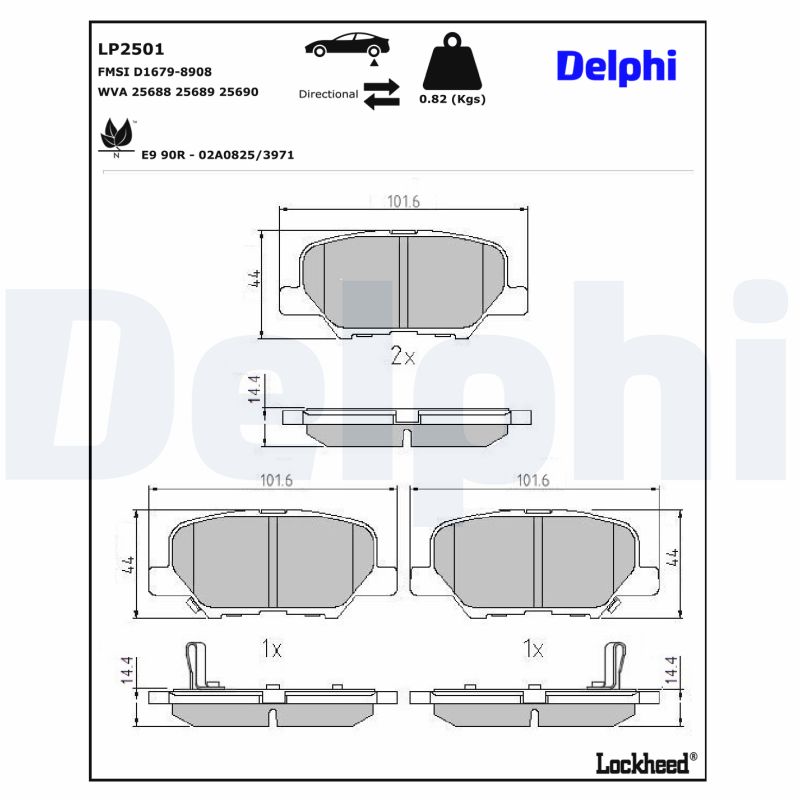 Delphi Diesel Remblokset LP2501