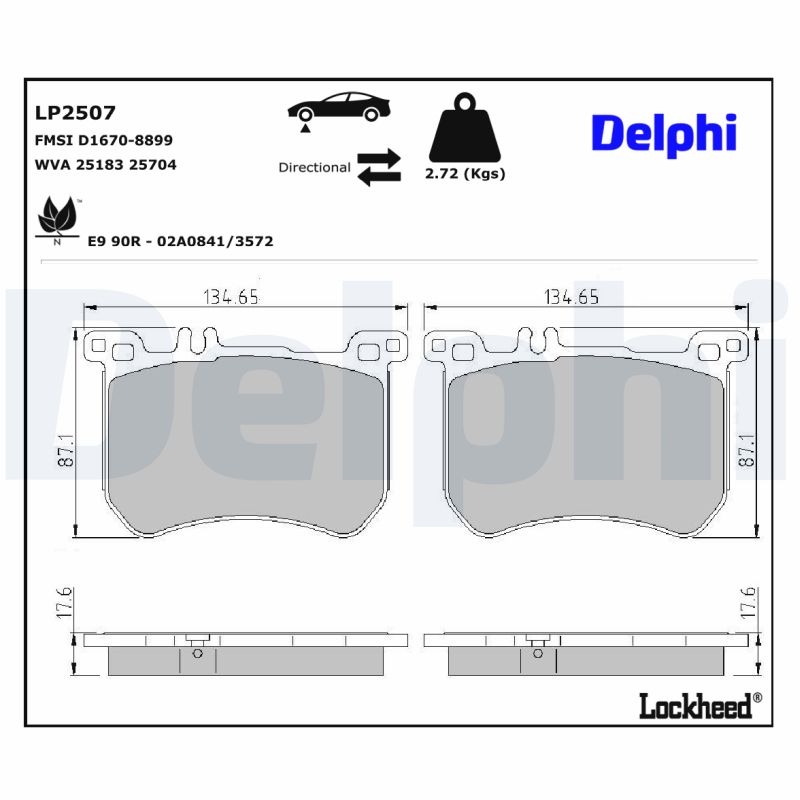 Delphi Diesel Remblokset LP2507
