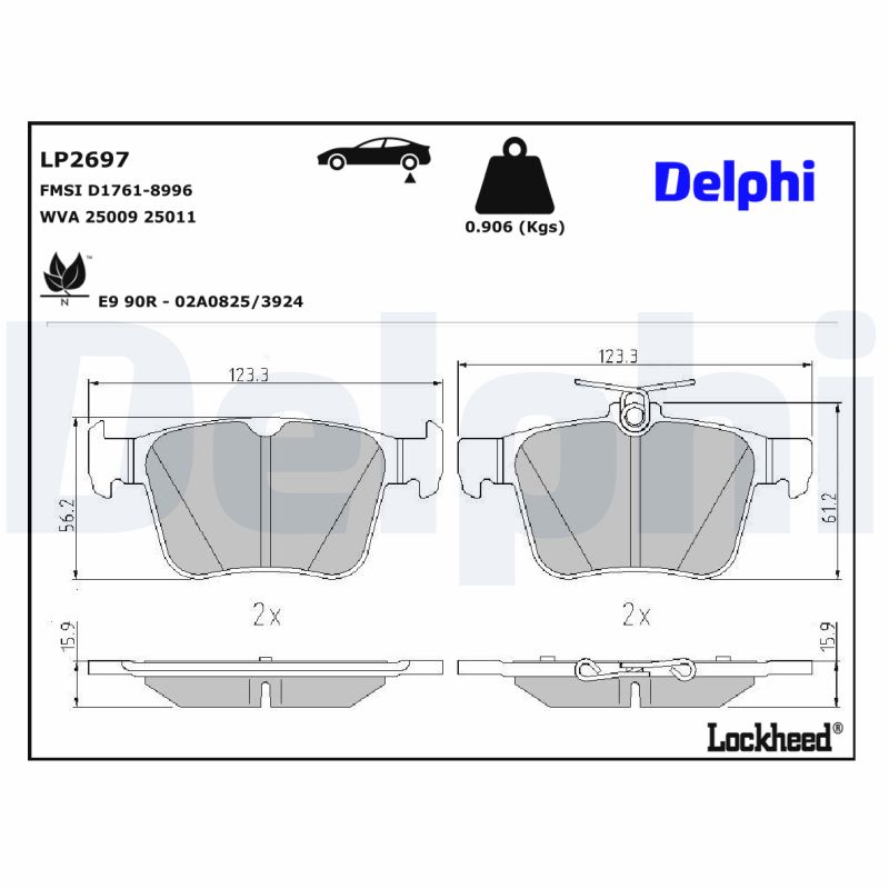 Delphi Diesel Remblokset LP2697