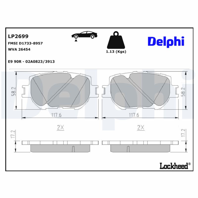 Remblokset Delphi Diesel LP2699