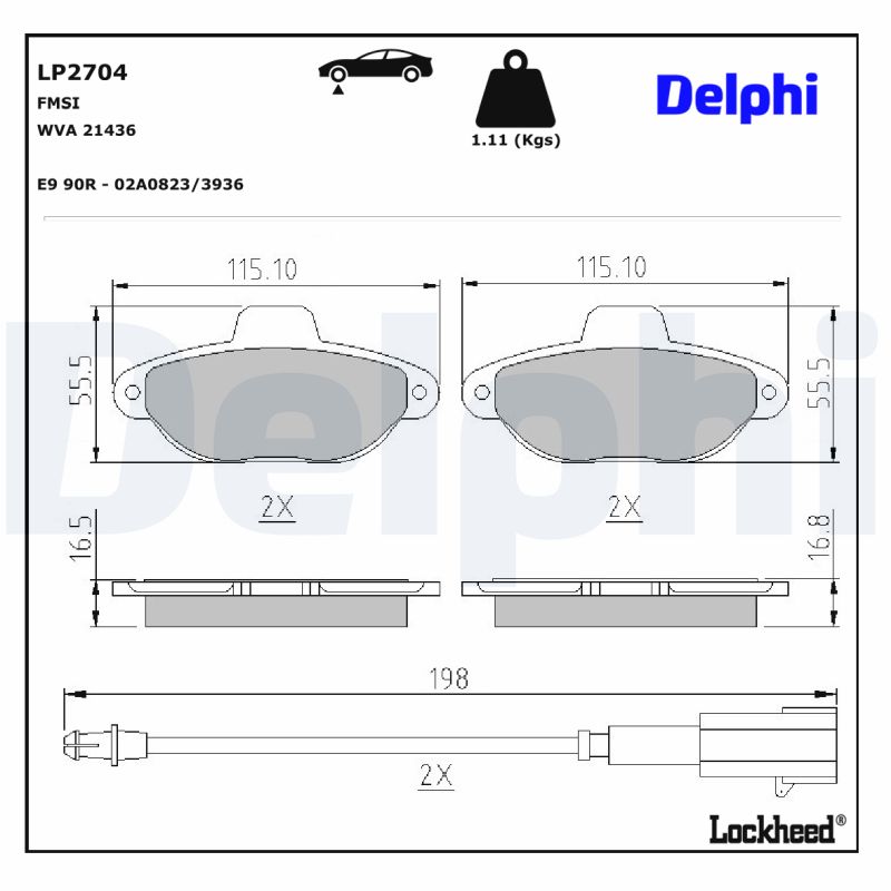 Delphi Diesel Remblokset LP2704