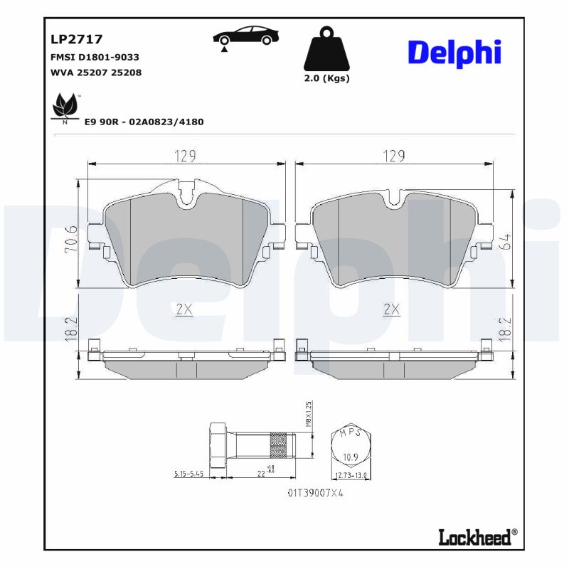Delphi Diesel Remblokset LP2717
