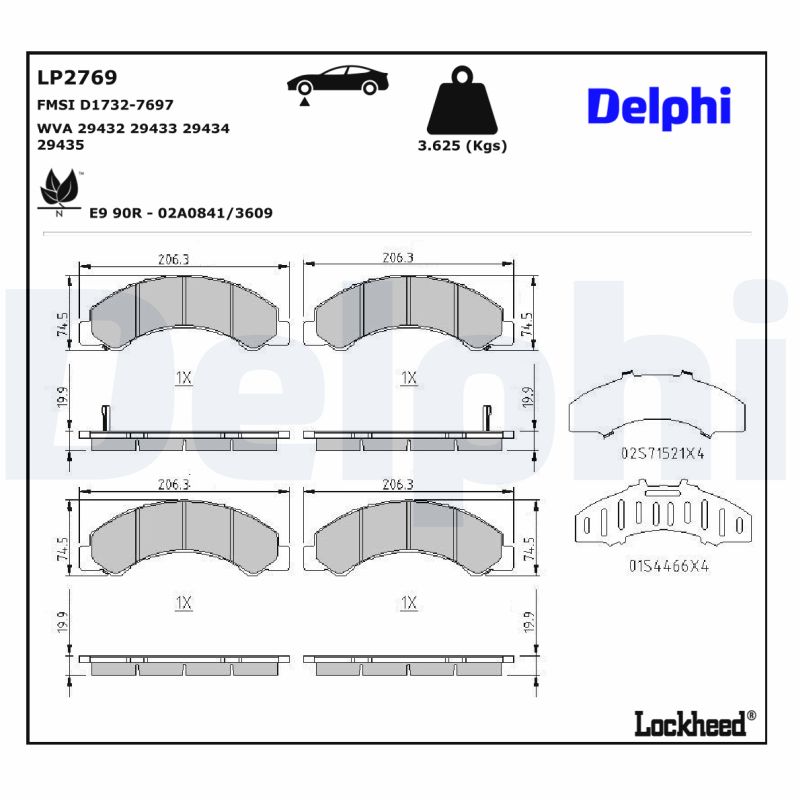 Delphi Diesel Remblokset LP2769