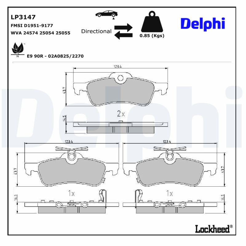 Delphi Diesel Remblokset LP3147