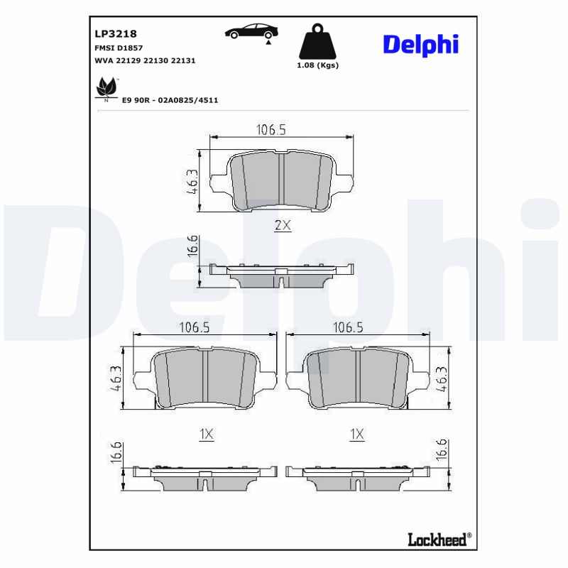 Delphi Diesel Remblokset LP3218