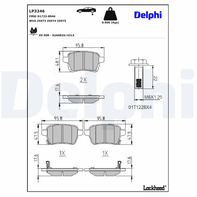 Delphi Diesel Remblokset LP3246