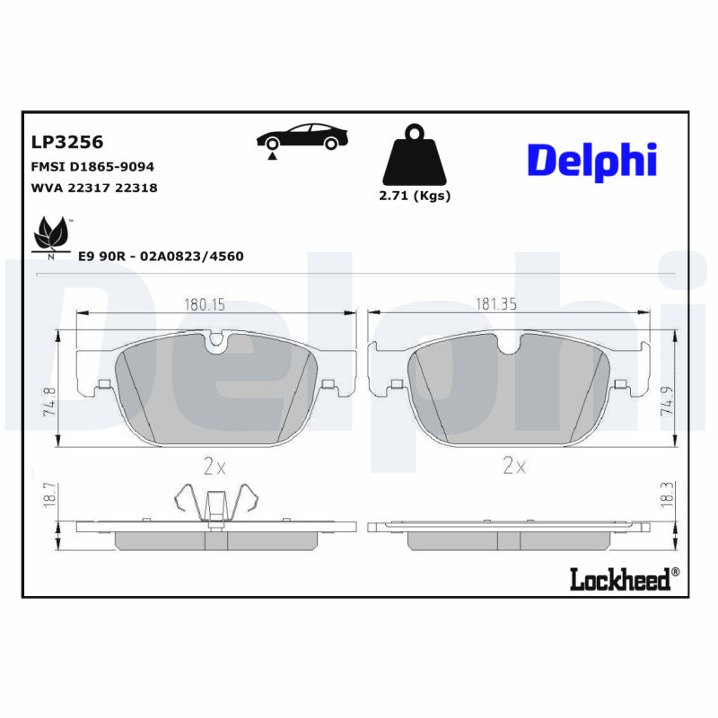 Delphi Diesel Remblokset LP3256