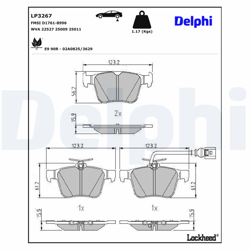 Delphi Diesel Remblokset LP3267