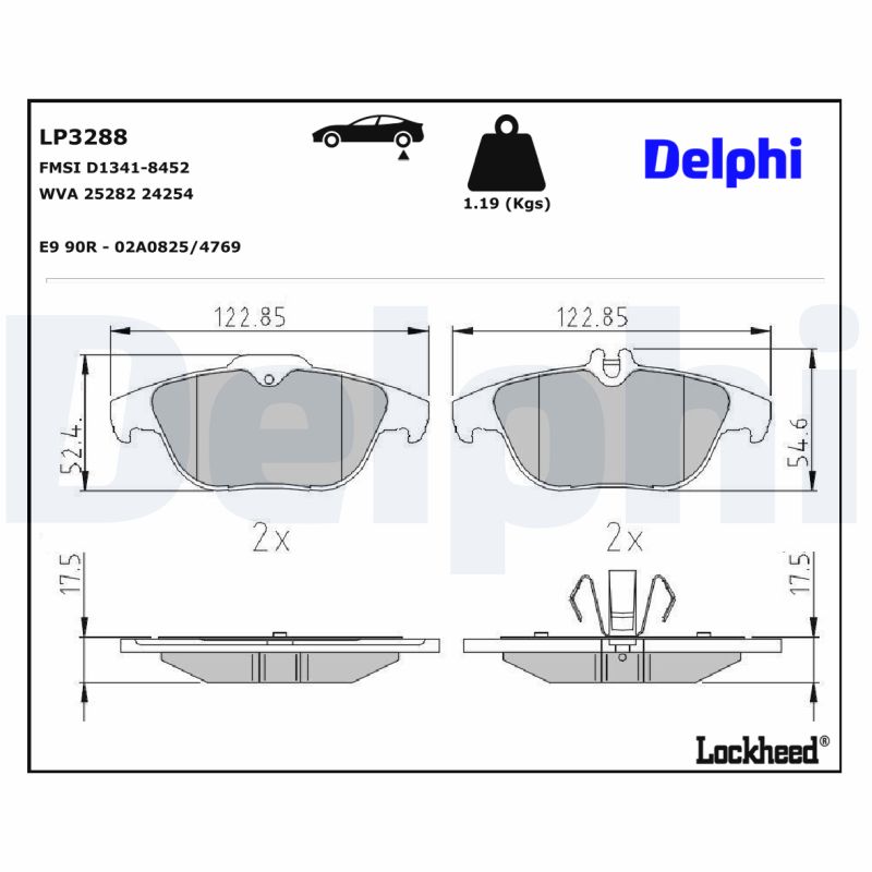 Delphi Diesel Remblokset LP3288