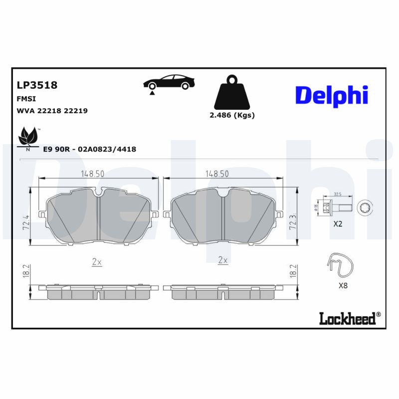 Delphi Diesel Remblokset LP3518