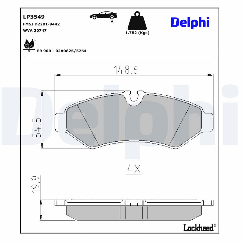 Delphi Diesel Remblokset LP3549
