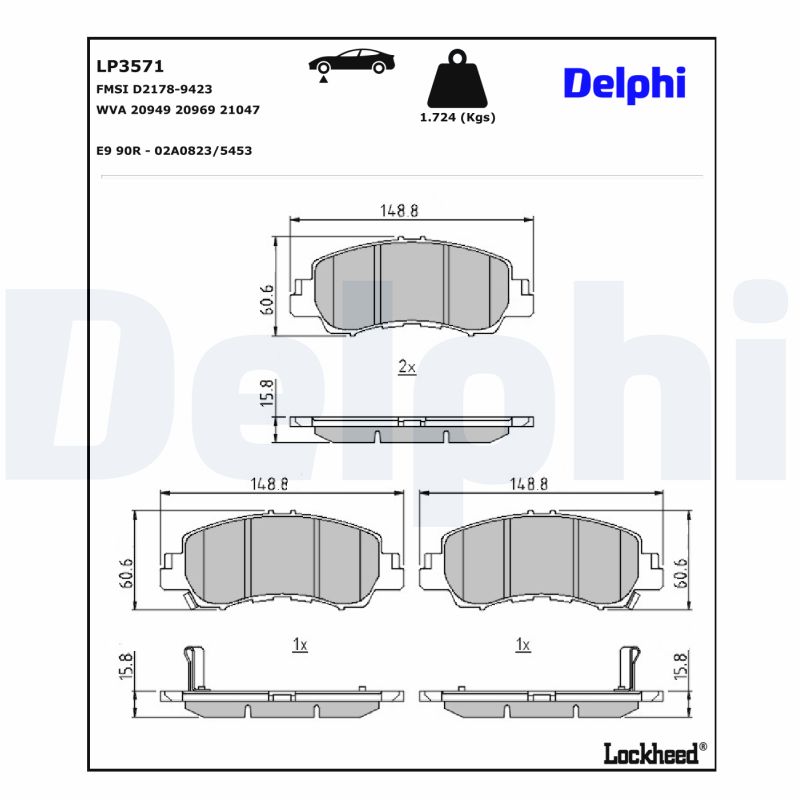 Delphi Diesel Remblokset LP3571