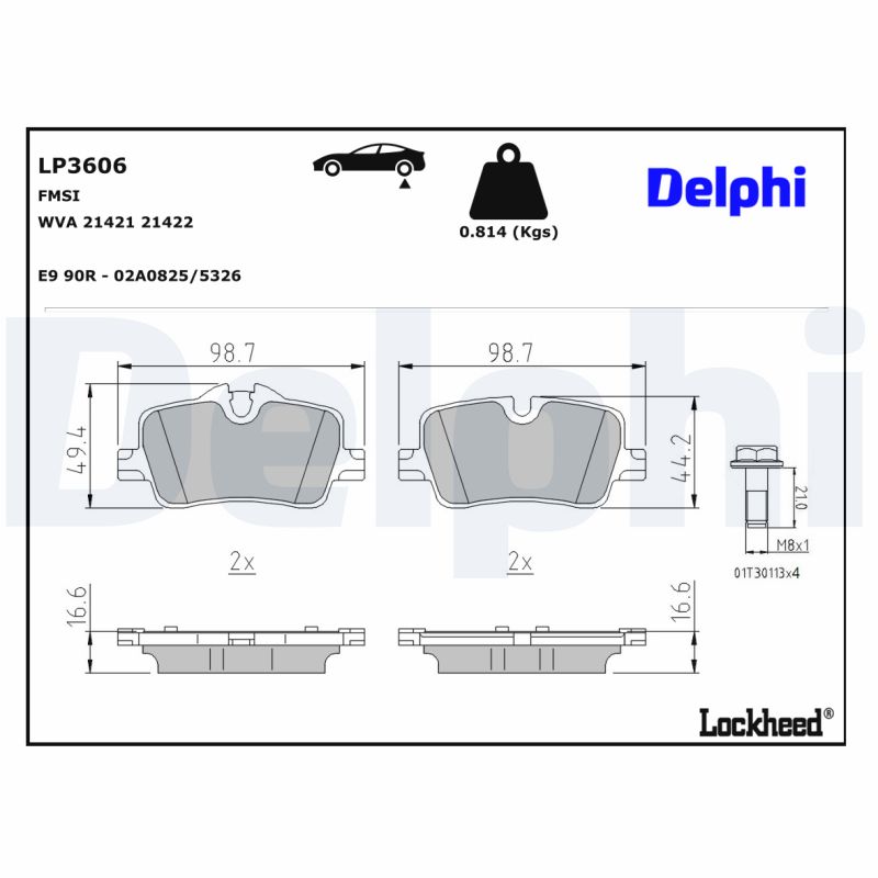 Delphi Diesel Remblokset LP3606