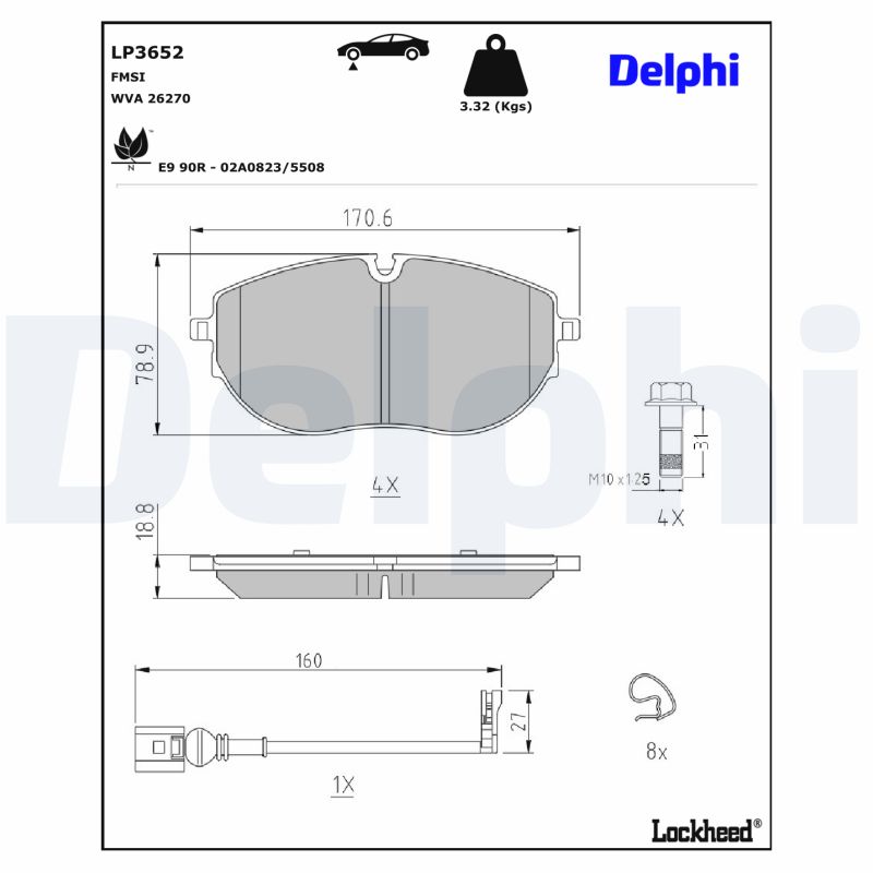 Delphi Diesel Remblokset LP3652