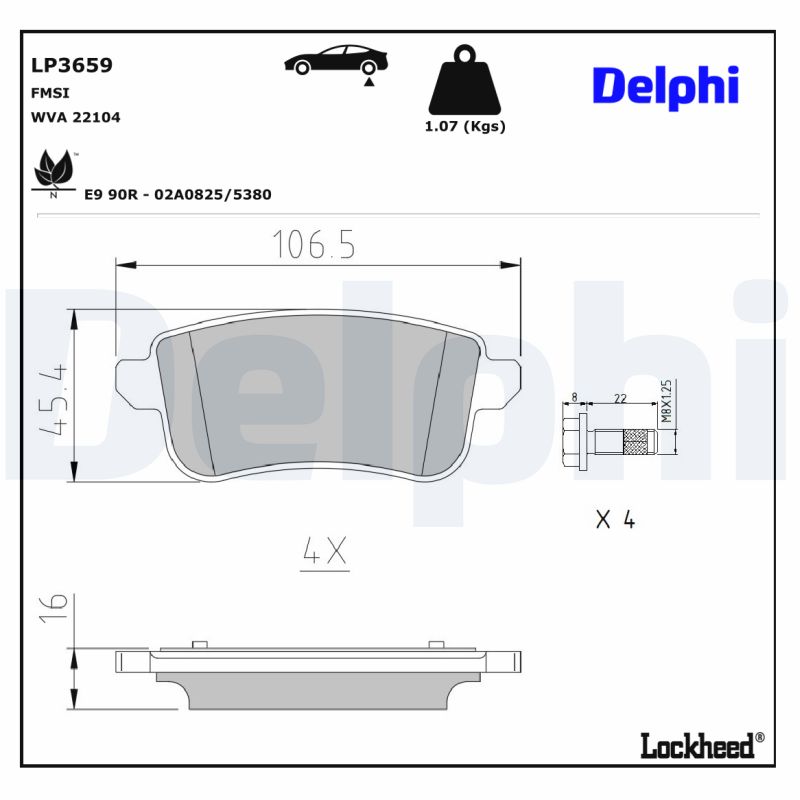 Delphi Diesel Remblokset LP3659