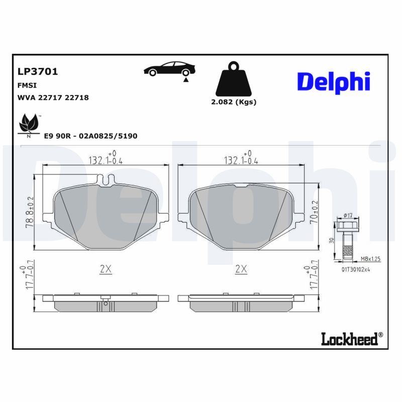 Remblokset Delphi Diesel LP3701