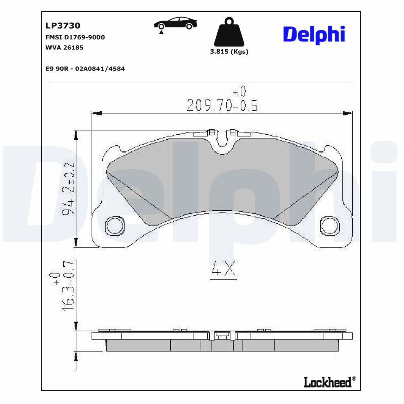 Delphi Diesel Remblokset LP3730