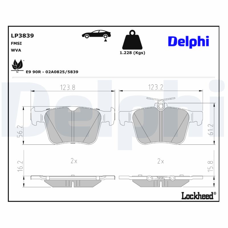 Delphi Diesel Remblokset LP3839