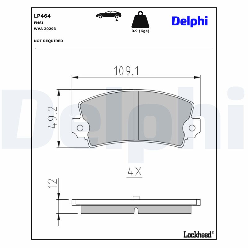 Delphi Diesel Remblokset LP464