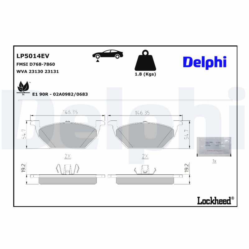 Delphi Diesel Remblokset LP5014EV