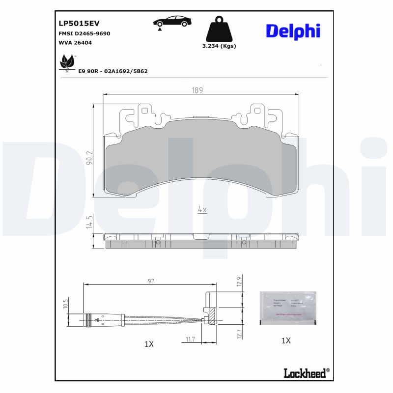 Delphi Diesel Remblokset LP5015EV