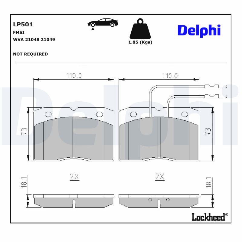Delphi Diesel Remblokset LP501