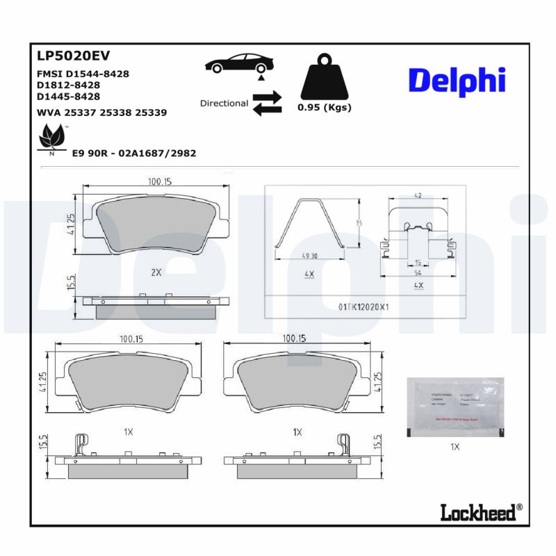 Delphi Diesel Remblokset LP5020EV