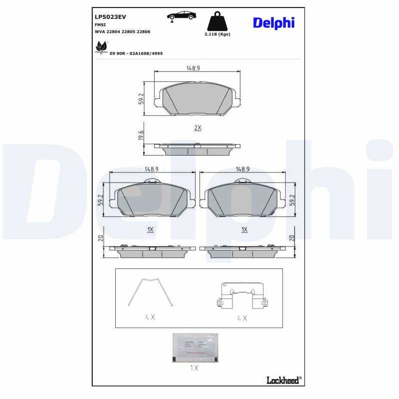 Delphi Diesel Remblokset LP5023EV