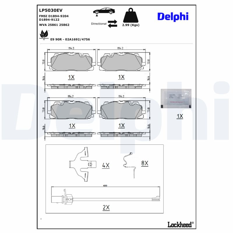Delphi Diesel Remblokset LP5030EV