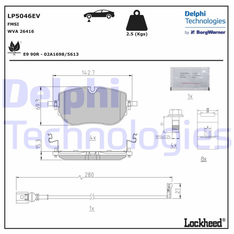 Delphi Diesel Remblokset LP5046EV