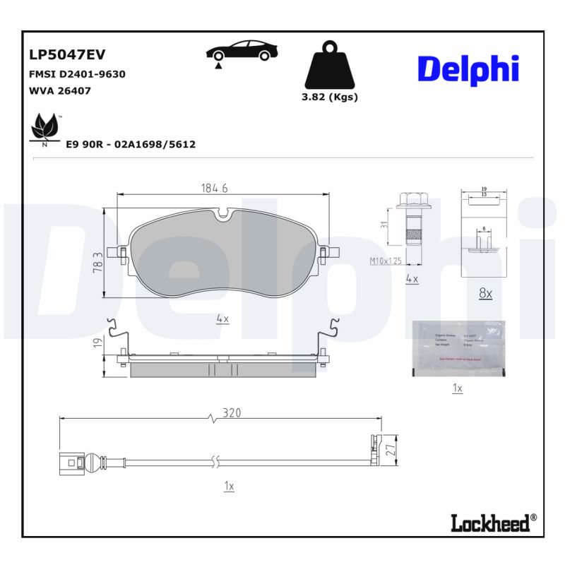 Delphi Diesel Remblokset LP5047EV
