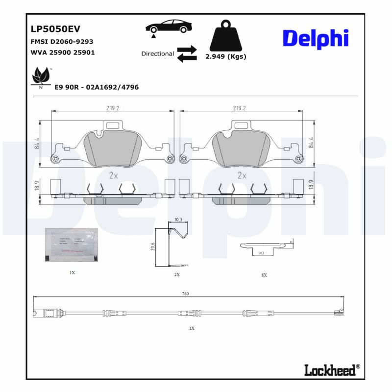 Delphi Diesel Remblokset LP5050EV