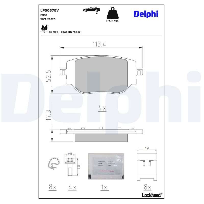 Delphi Diesel Remblokset LP5057EV