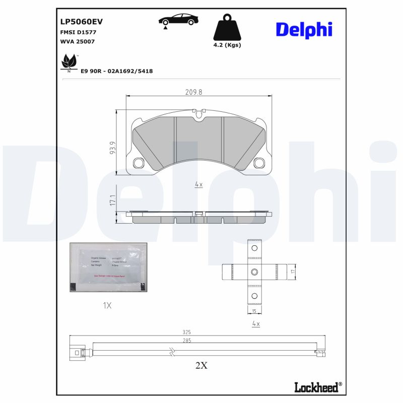 Delphi Diesel Remblokset LP5060EV