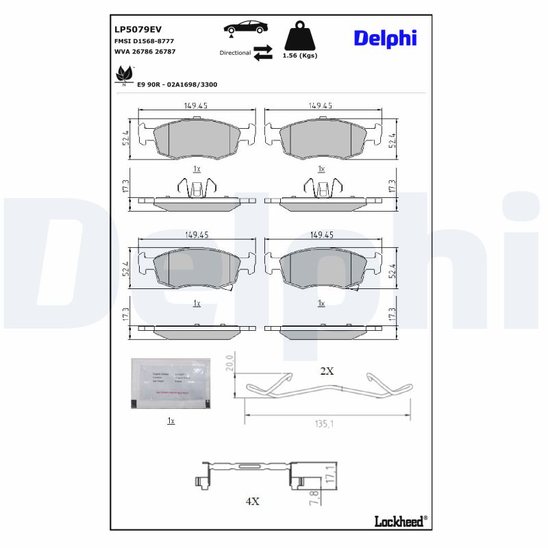 Delphi Diesel Remblokset LP5079EV