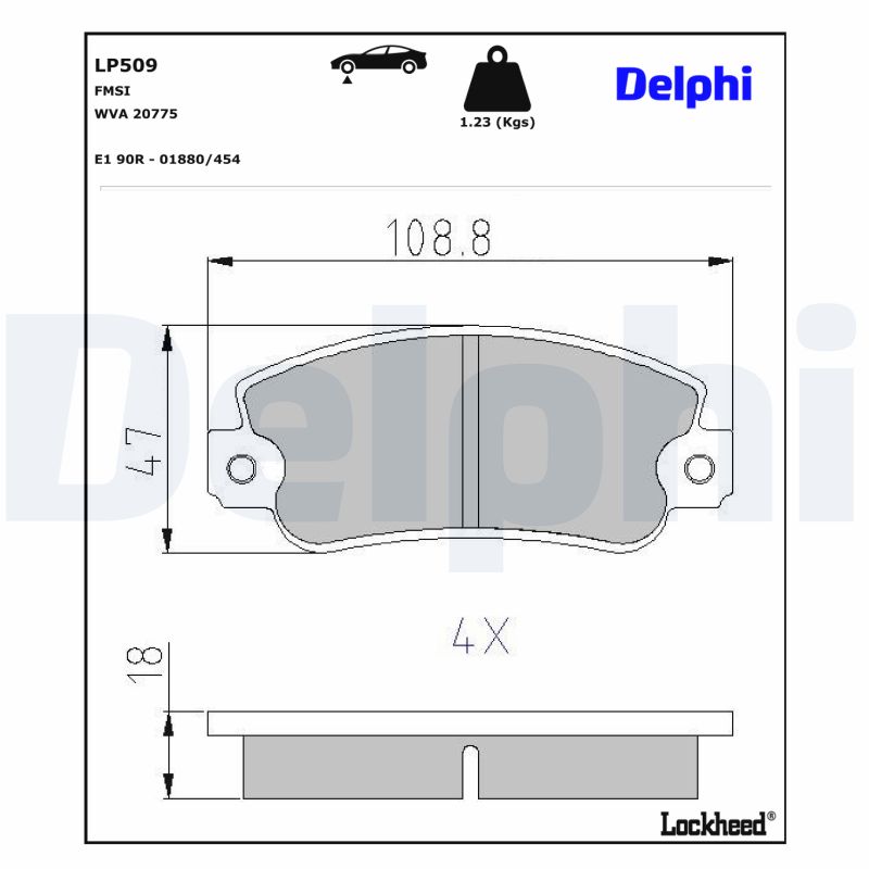 Delphi Diesel Remblokset LP509