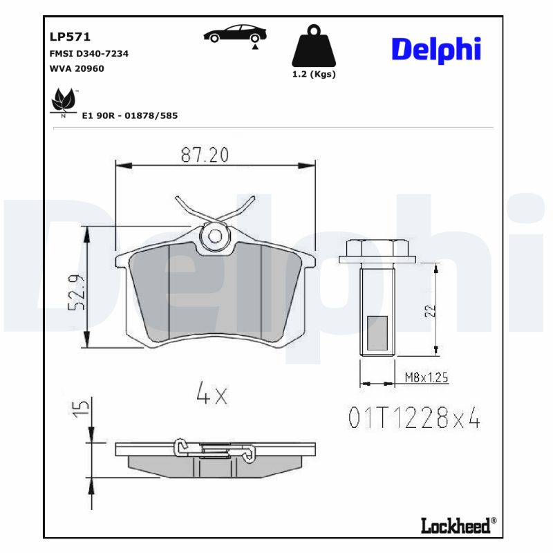 Delphi Diesel Remblokset LP571