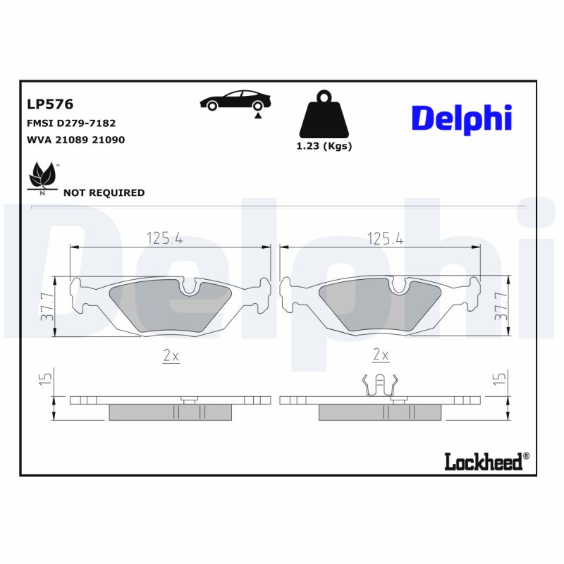 Delphi Diesel Remblokset LP576