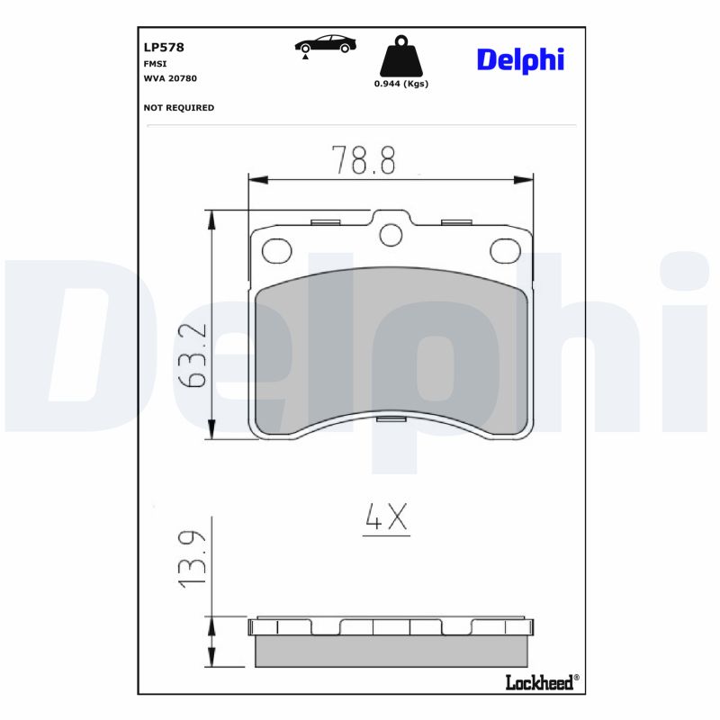 Delphi Diesel Remblokset LP578