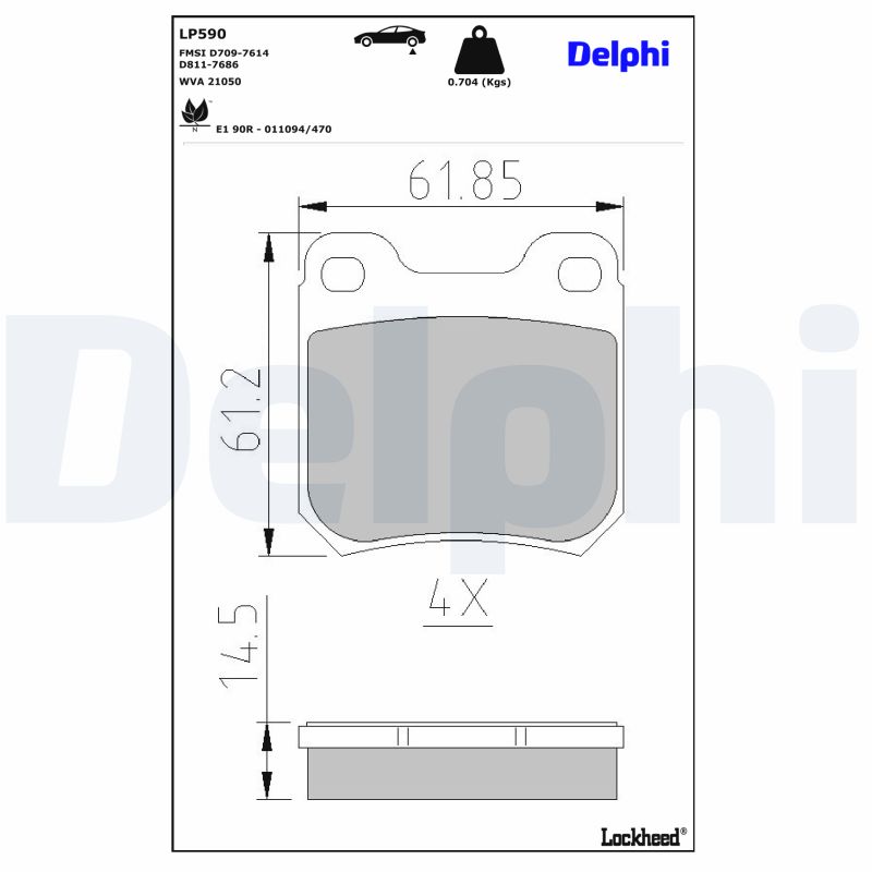 Delphi Diesel Remblokset LP590