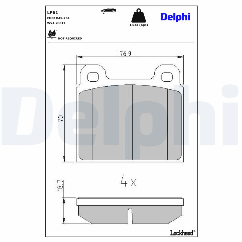 Remblokset Delphi Diesel LP61