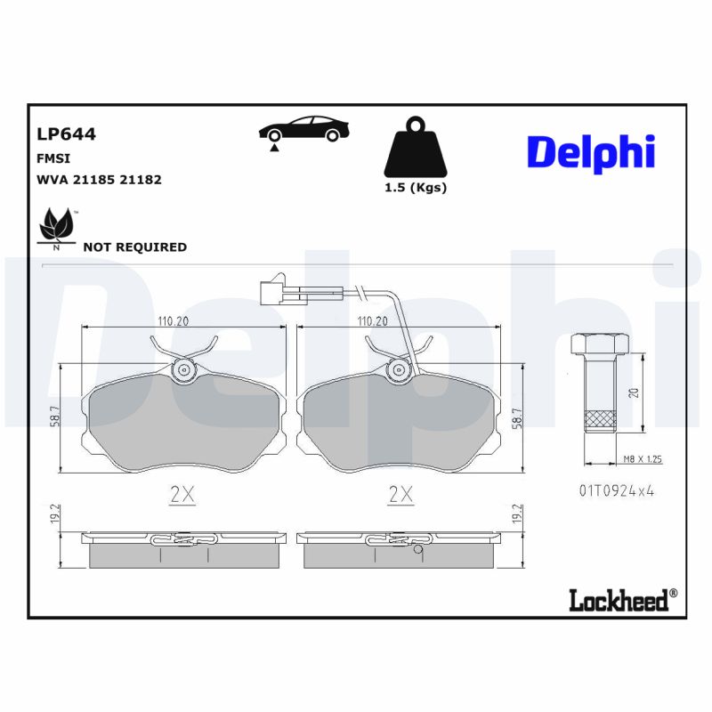Delphi Diesel Remblokset LP644