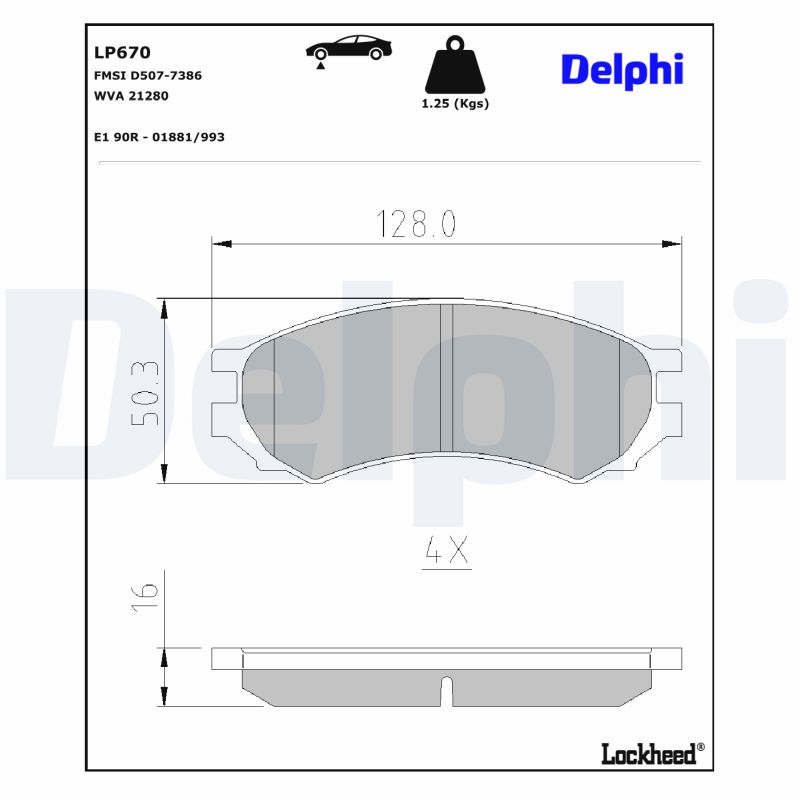 Remblokset Delphi Diesel LP670
