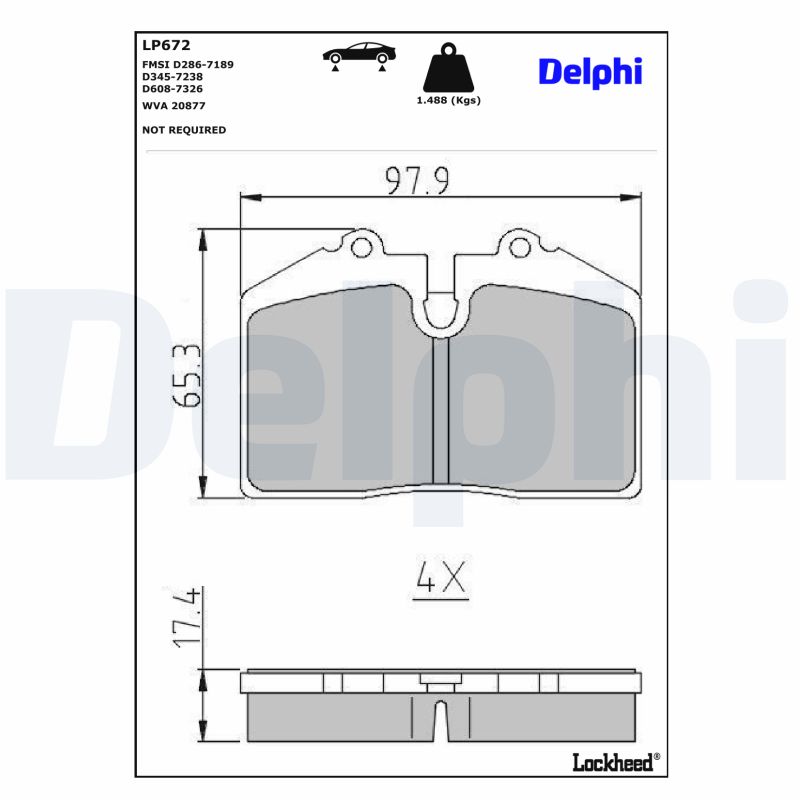 Remblokset Delphi Diesel LP672