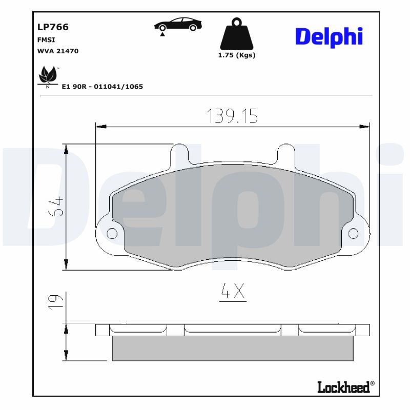 Remblokset Delphi Diesel LP766