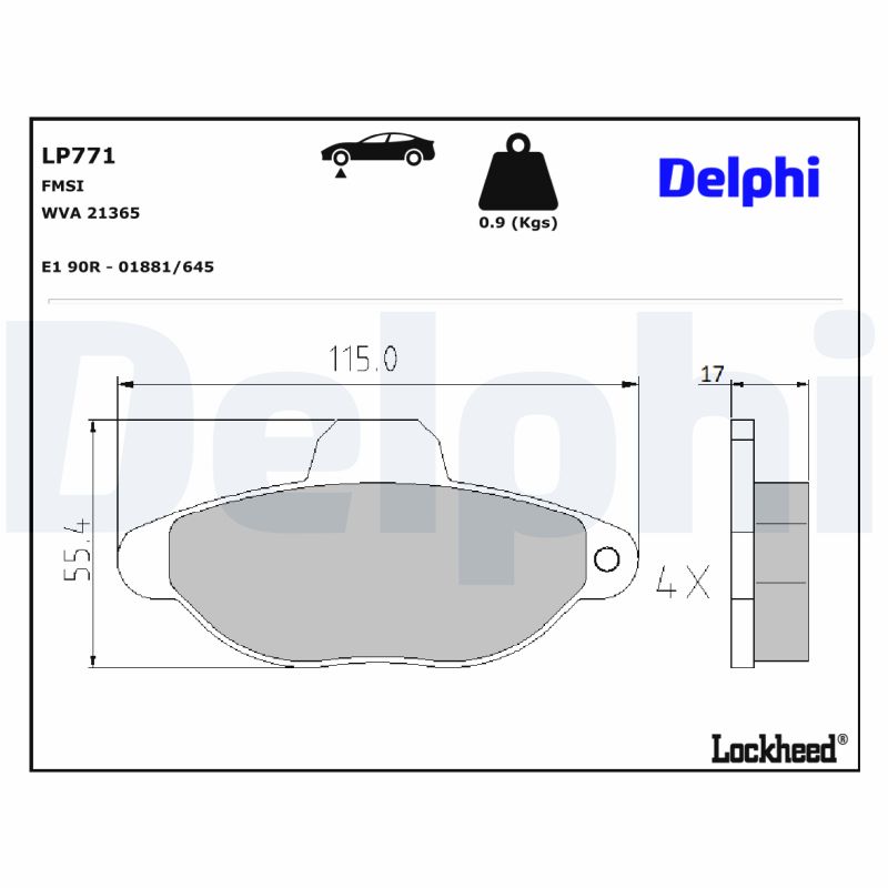 Delphi Diesel Remblokset LP771