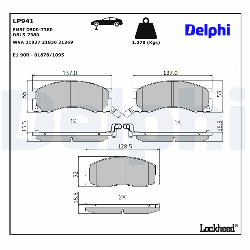 Remblokset Delphi Diesel LP941
