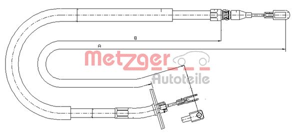 Metzger Handremkabel 10.9876