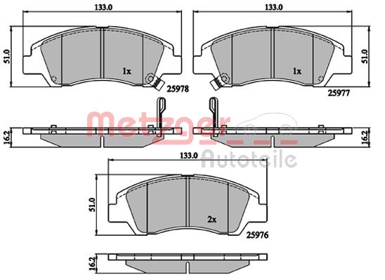 Metzger Remblokset 1170805