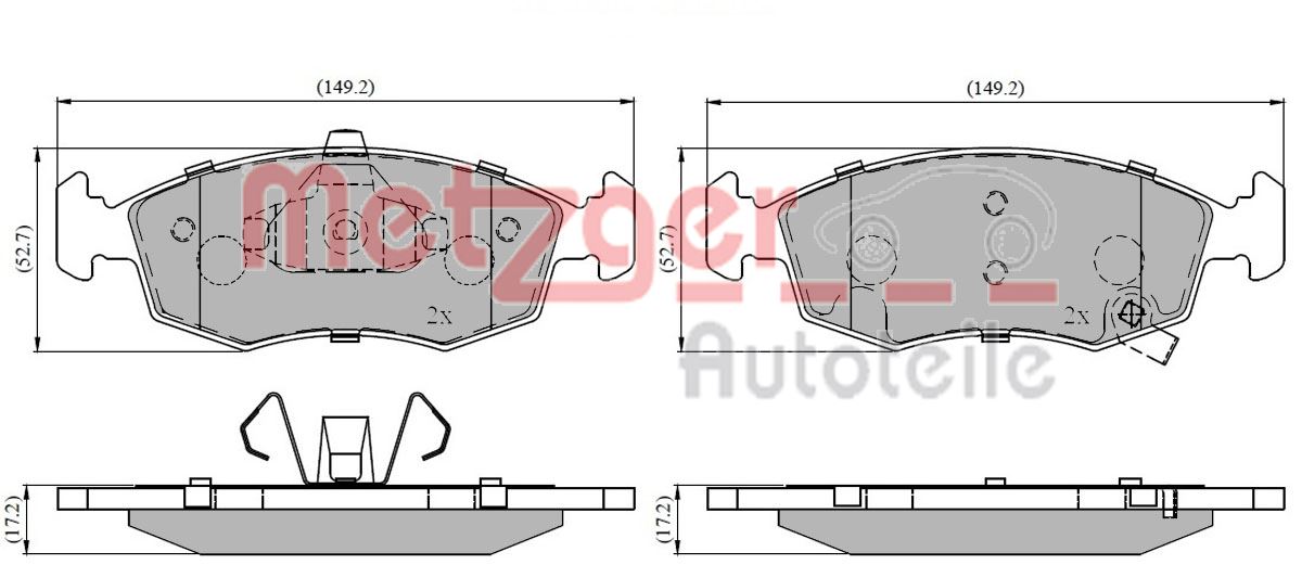 Metzger Remblokset 1170822